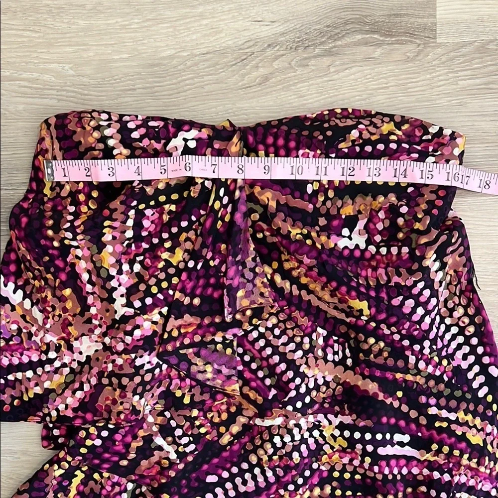 BCBGMAXAZRIA Vibrant Strapless Dot Dress Size 4
